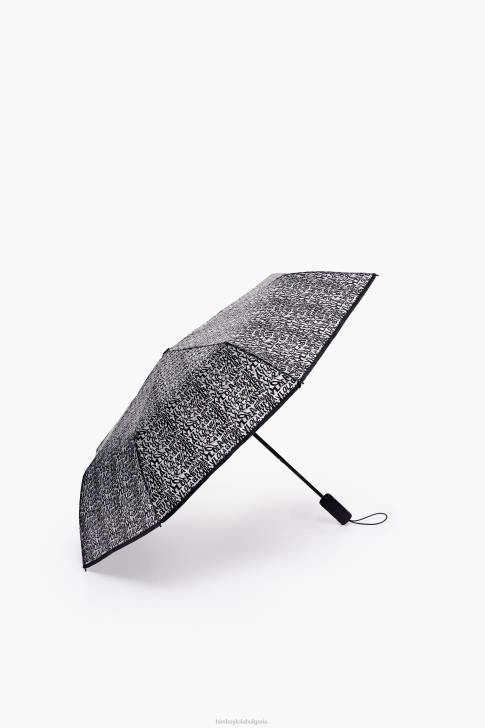 Bimba Y Lola винилов чадър с лого черен аксесоари 28R6R960