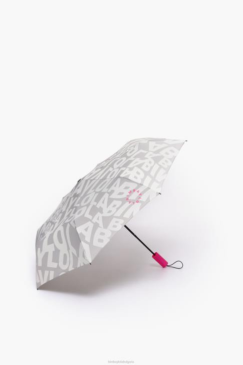 Bimba Y Lola чадър с лого distorb бежово аксесоари 28R6R961