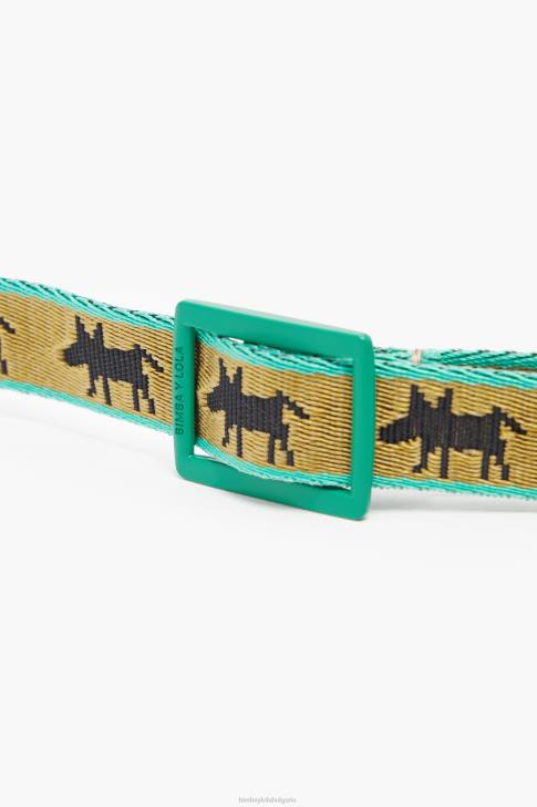 Bimba Y Lola нашийник за домашни любимци с лого каки аксесоари 28R6R967