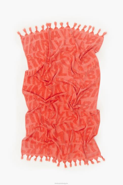 Bimba Y Lola кърпа с жакардово лого оранжево аксесоари 28R6R877