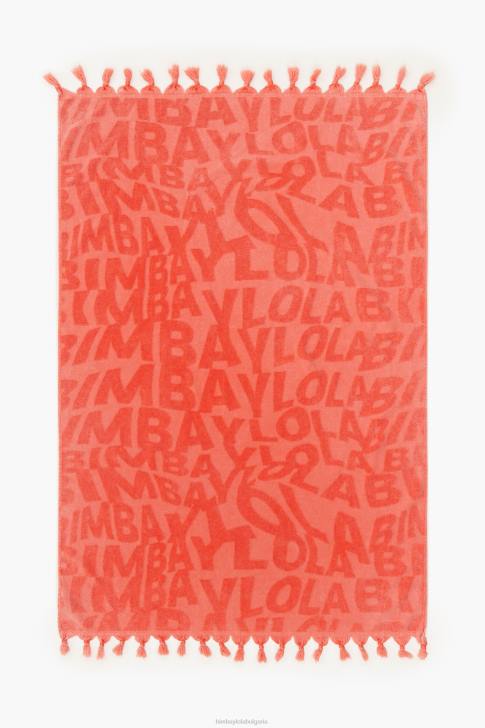 Bimba Y Lola кърпа с жакардово лого оранжево аксесоари 28R6R877