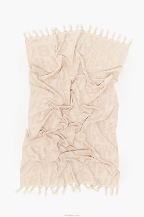 Bimba Y Lola кърпа с жакардово лого слонова кост аксесоари 28R6R882