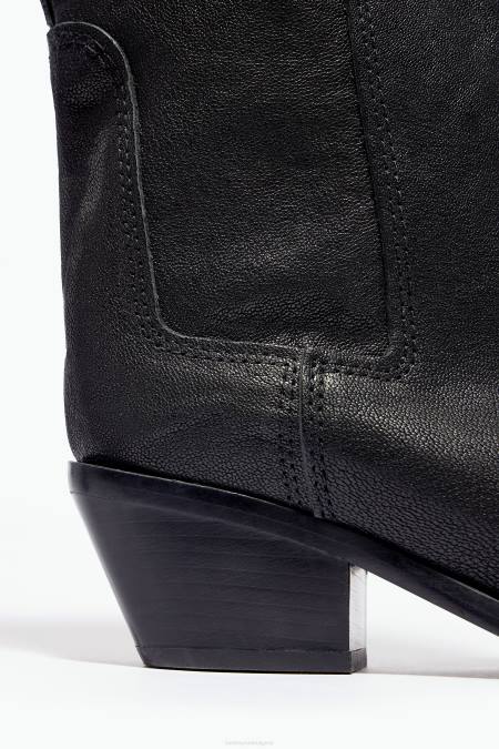 Bimba Y Lola кожени каубойски ботуши крачна война черен 28R6R601