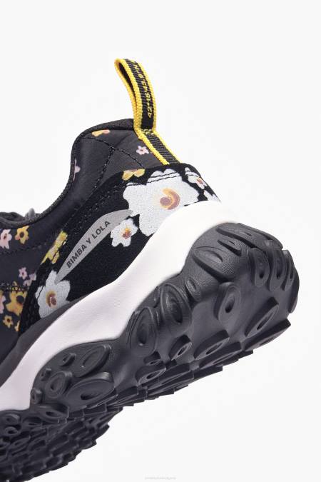 Bimba Y Lola маратонка pulpo runner с акрилни цветя крачна война черен 28R6R544