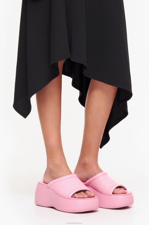 Bimba Y Lola кожени сандали на платформа розово крачна война 28R6R567