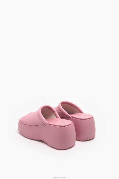 Bimba Y Lola кожени сандали на платформа розово крачна война 28R6R567