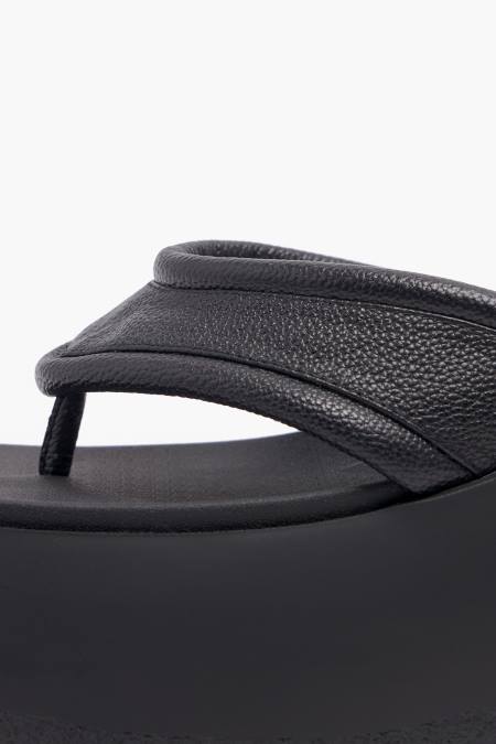 Bimba Y Lola кожени сандали на платформа крачна война черен 28R6R568