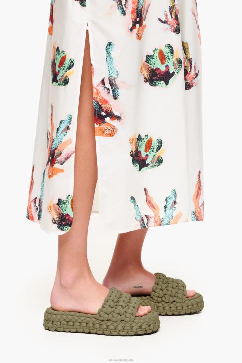 Bimba Y Lola плетен плосък сандал каки крачна война 28R6R572