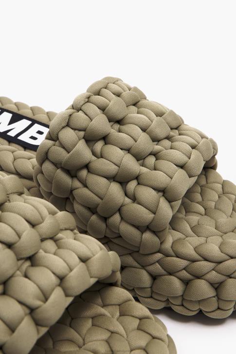 Bimba Y Lola плетен плосък сандал каки крачна война 28R6R572