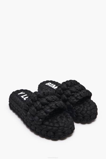 Bimba Y Lola плетен плосък сандал крачна война черен 28R6R573