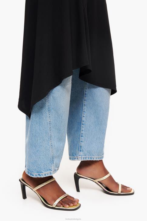 Bimba Y Lola кожен сандал на ток златист крачна война 28R6R574