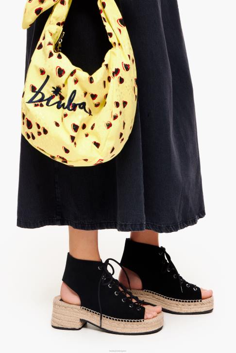 Bimba Y Lola сандал с цепена кожа на ток черен крачна война 28R6R581