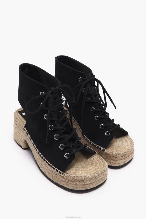 Bimba Y Lola сандал с цепена кожа на ток черен крачна война 28R6R581