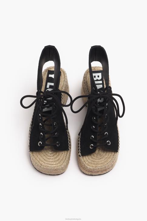 Bimba Y Lola сандал с цепена кожа на ток черен крачна война 28R6R581