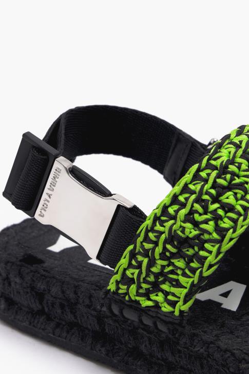 Bimba Y Lola плетен сандал на една кука зелено крачна война 28R6R584